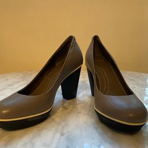 Camper Heels (NIB) leather upper, rubber heel